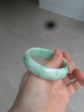 Load image into Gallery viewer, 50.5mm Certified Type A 100% Natural sunny apple green/brown oval Jadeite Jade bangle AZ134-1459