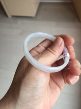Load image into Gallery viewer, 48.7mm certified 100% natural type A light green purple white thin square style jadeite bangle PH228-0965