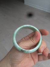 Load image into Gallery viewer, 50.5mm Certified Type A 100% Natural sunny apple green/brown oval Jadeite Jade bangle AZ134-1459