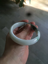 Load image into Gallery viewer, 60mm certified type A 100% Natural sunny green/dark green/white jadeite jade bangle BG25-1719