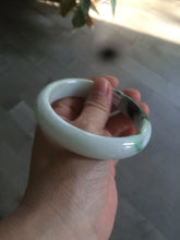 Load image into Gallery viewer, 60mm certified type A 100% Natural sunny green/dark green/white jadeite jade bangle BG25-1719