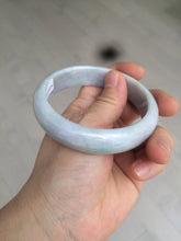 Load image into Gallery viewer, 58.5mm 100% natural type A certified light green/purple jadeite jade bangle W91-0734