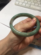 Load image into Gallery viewer, 62mm Certified Type A 100% Natural dark green red Jadeite bangle PD152-6271