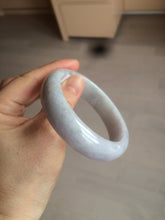 Load image into Gallery viewer, 56mm Certified type A 100% Natural purple/white chubby Jadeite bangle AZ133-9661