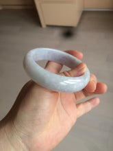 Load image into Gallery viewer, 56mm Certified type A 100% Natural purple/white chubby Jadeite bangle AZ133-9661