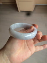 Load image into Gallery viewer, 56mm Certified type A 100% Natural purple/white chubby Jadeite bangle AZ133-9661