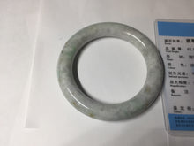 Load image into Gallery viewer, 53.6mm Certified 100% natural Type A sunny green/purple/brown chubby round cut jadeite jade bangle BQ36-5804