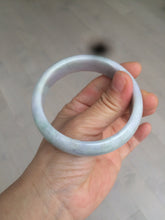 Load image into Gallery viewer, 58.5mm 100% natural type A certified light green/purple jadeite jade bangle W91-0734