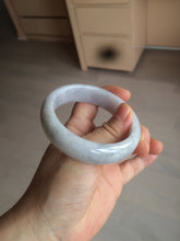 Load image into Gallery viewer, 56mm Certified type A 100% Natural purple/white chubby Jadeite bangle AZ133-9661