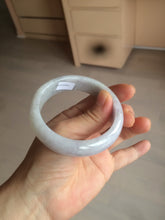 Load image into Gallery viewer, 56mm Certified type A 100% Natural purple/white chubby Jadeite bangle AZ133-9661