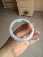 Load image into Gallery viewer, 56mm Certified type A 100% Natural purple/white chubby Jadeite bangle AZ133-9661