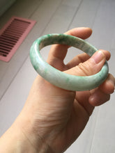 Load image into Gallery viewer, 58.8mm Certified Type A 100% Natural sunny green/white/beige Jadeite bangle PH41-0494