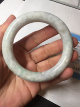 Load image into Gallery viewer, 53.6mm Certified 100% natural Type A sunny green/purple/brown chubby round cut jadeite jade bangle BQ36-5804
