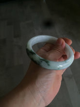 Load image into Gallery viewer, 60mm certified type A 100% Natural sunny green/dark green/white jadeite jade bangle BG25-1719