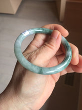 Load image into Gallery viewer, 54.6mm Certified Type A 100% Natural green purple round cut jadeite Jade bangle PJ39-0280