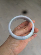 Load image into Gallery viewer, 58.5mm 100% natural type A certified light green/purple jadeite jade bangle W91-0734