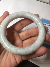Load image into Gallery viewer, 53.6mm Certified 100% natural Type A sunny green/purple/brown chubby round cut jadeite jade bangle BQ36-5804