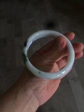 Load image into Gallery viewer, 60mm certified type A 100% Natural sunny green/dark green/white jadeite jade bangle BG25-1719