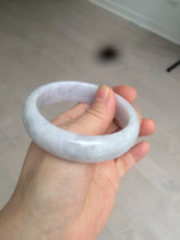 Load image into Gallery viewer, 56mm Certified type A 100% Natural purple/white chubby Jadeite bangle AZ133-9661