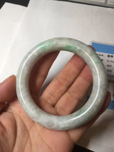 Load image into Gallery viewer, 53.6mm Certified 100% natural Type A sunny green/purple/brown chubby round cut jadeite jade bangle BQ36-5804