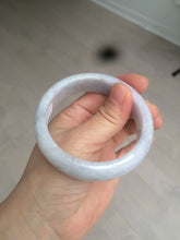 Load image into Gallery viewer, 56mm Certified type A 100% Natural purple/white chubby Jadeite bangle AZ133-9661