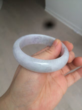 Load image into Gallery viewer, 56mm Certified type A 100% Natural purple/white chubby Jadeite bangle AZ133-9661