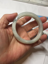 Load image into Gallery viewer, 58mm certified 100% natural Type A light green white jadeite bangle PD153-6312