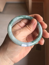 Load image into Gallery viewer, 54.6mm Certified Type A 100% Natural green purple round cut jadeite Jade bangle PJ39-0280