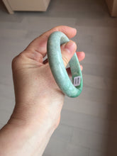 Load image into Gallery viewer, 56.5mm certified Type A 100% Natural sunny green/white Jadeite Jade bangle BS34-4429