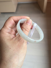 Load image into Gallery viewer, 47.6mm certified 100% natural type A light green red white thin square style jadeite bangle PH226-1007