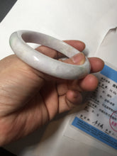 Load image into Gallery viewer, 57.5mm Certified Type A 100% Natural sunny green white purple jadeite Jade bangle BK79-0368