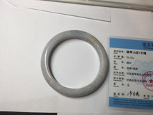 Load image into Gallery viewer, 62.5mm certified 100% natural Type A light purple/white jadeite jade bangle PA11-6113