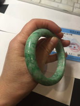 Load image into Gallery viewer, 56.5mm Certified Type A 100% Natural sunny green yellow Jadeite bangle J148-8114
