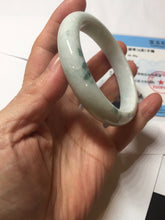 Load image into Gallery viewer, 55.5mm certified 100% natural Type A green white jadeite bangle PD154-6315
