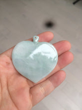 Load image into Gallery viewer, Type A 100% Natural light green/white Jadeite Jade Buddha in my heart Pendant AX34