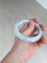 Load image into Gallery viewer, 55.2mm Certified Type A 100% Natural light green Jadeite Jade bangle E91-9415