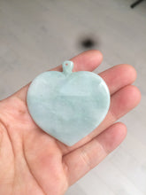 Load image into Gallery viewer, Type A 100% Natural light green/white Jadeite Jade Buddha in my heart Pendant AX34