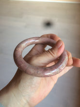 Load image into Gallery viewer, 54.3mm 100% natural plateau earth red/brown chubby round cut rose stone (Rhodonite) bangle XY81