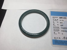 Load image into Gallery viewer, 59.9mm Certified Type A 100% Natural dark green/blue/gray/black Guatemala Jadeite jade bangle AY89-5760