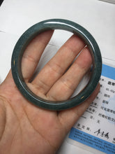 Load image into Gallery viewer, 59.9mm Certified Type A 100% Natural dark green/blue/gray/black Guatemala Jadeite jade bangle AY89-5760