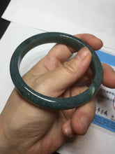 Load image into Gallery viewer, 59.9mm Certified Type A 100% Natural dark green/blue/gray/black Guatemala Jadeite jade bangle AY89-5760
