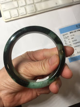 Load image into Gallery viewer, Shopify only 56.6mm Certified 100% natural Type A dark green/black jadeite jade bangle PF76-3520