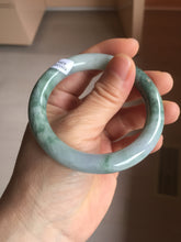 Load image into Gallery viewer, 52.5mm Certified Type A 100% Natural green purple round cut jadeite Jade bangle PJ37-0284