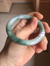Load image into Gallery viewer, 52.5mm Certified Type A 100% Natural green purple round cut jadeite Jade bangle PJ37-0284