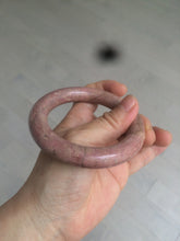 Load image into Gallery viewer, 54.3mm 100% natural plateau earth red/brown chubby round cut rose stone (Rhodonite) bangle XY81