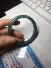 Load image into Gallery viewer, 59.9mm Certified Type A 100% Natural dark green/blue/gray/black Guatemala Jadeite jade bangle AY89-5760