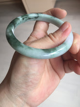 Load image into Gallery viewer, 58mm 100% natural type A certified dark green/purple jadeite jade bangle B120-3024