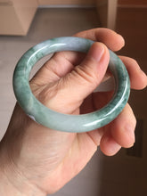Load image into Gallery viewer, 52.5mm Certified Type A 100% Natural green purple round cut jadeite Jade bangle PJ37-0284
