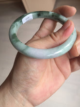 Load image into Gallery viewer, 58mm 100% natural type A certified dark green/purple jadeite jade bangle B120-3024