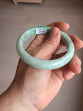 Load image into Gallery viewer, 56.2mm certified Type A 100% Natural sunny green/ white Jadeite Jade bangle BS32-4439